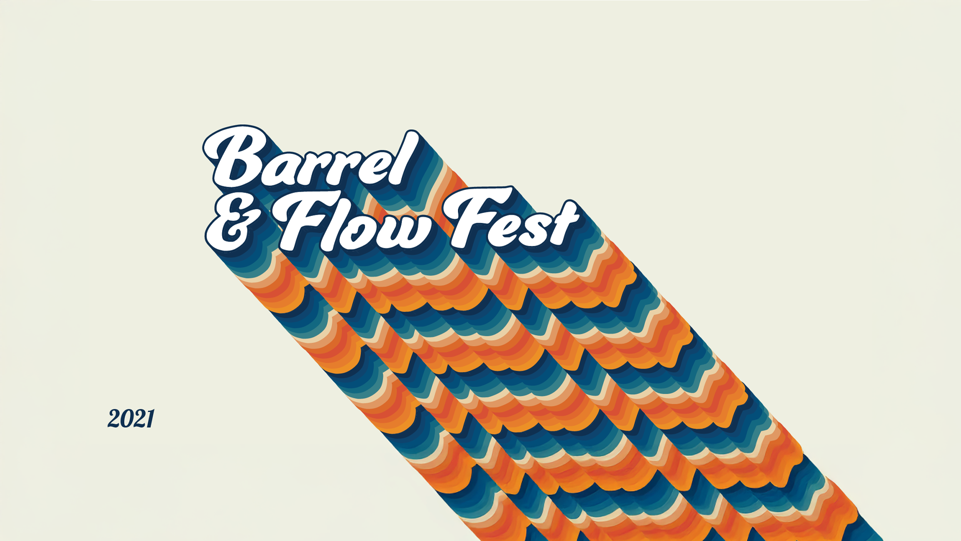 An graphic of colorful typography repeated off of the bottomo of the page. made in Adobe illustrator